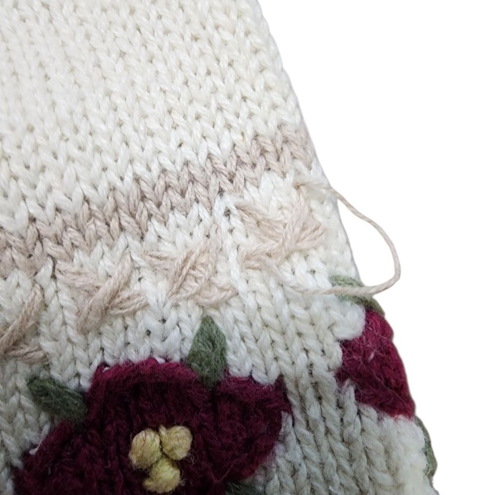 Vintage Sweater Cardigan M Button Up Embroidered Fair Ilse Cottage Country - Picture 4 of 9